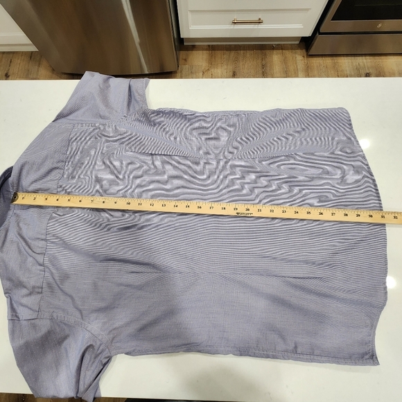 Eton Shirt Mens M 39 15.3/4 Blue Button Up Harrogate Contemporary Long Sleeve - Picture 9 of 12